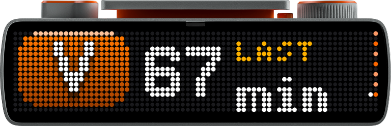 V route plate with 68 min and an amber LAST tag
