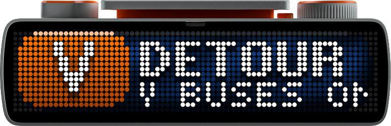 Blue page reading DETOUR with the reroute detail beneath
